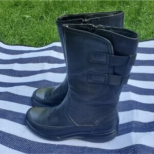 Clarks Kearns Flash wool lined boots black leather size 7 new women's